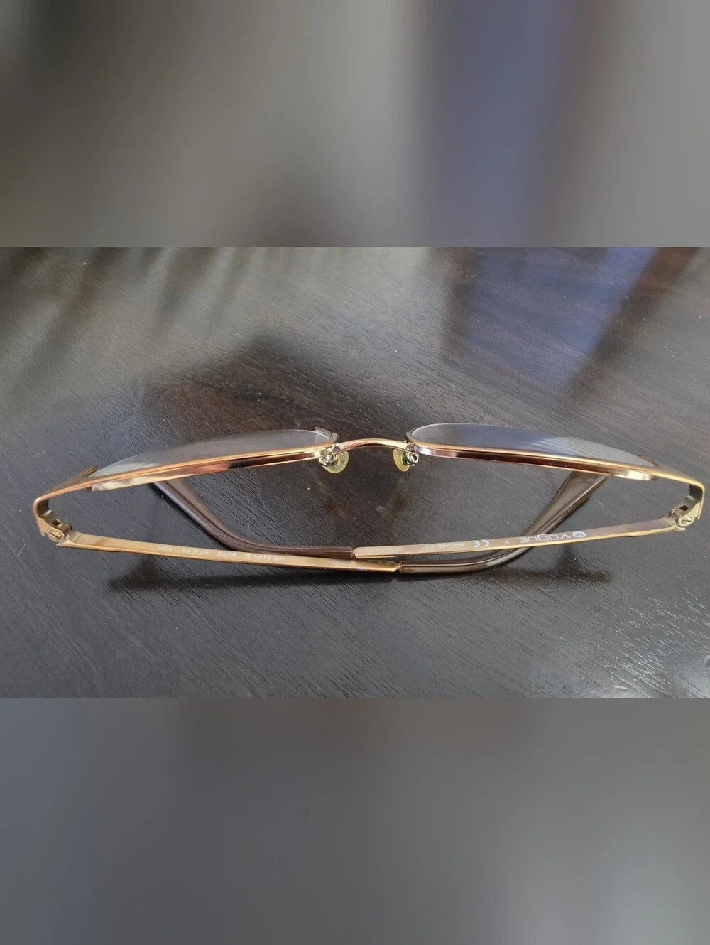 VOGUE Women's Semi-Rim Cat-Eye Eyeglasses in Rose Gold